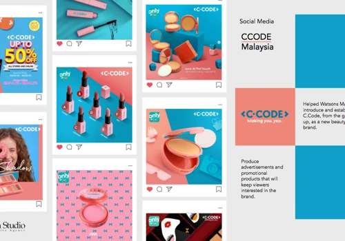 Social Media Content for CCODE Cosmetics