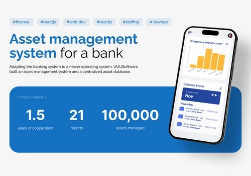 Asset management system for a bank