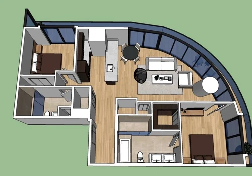 3D Interior Design for residential apartment
