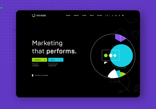 Intredo. Marketing agency's website transformation