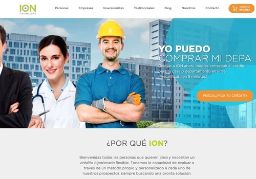 Web Design and Migrations ION Financiera