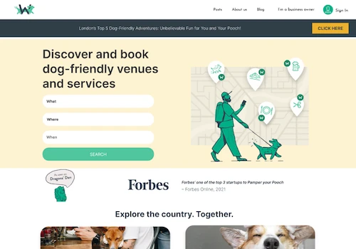 Platform to Discover and Book Dog-Friendly Venues