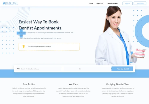 Platform to Book Appointment with Nearby Dentists