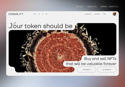 Digital exhibition space and NFT marketplace for g