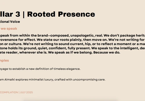Luxury Retail Voice Architecture & Verbal Identity