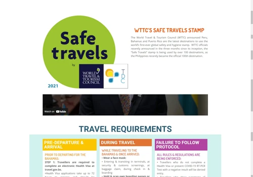 Website Development for Tourism Development Corporation Bahamas