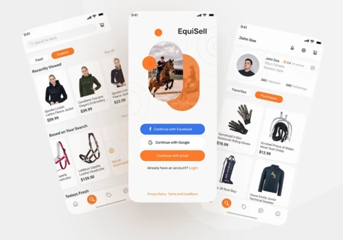 Equestrian cross-platform mobile marketplace