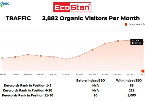 EcoStan - 8015% Increase in Google Rankings