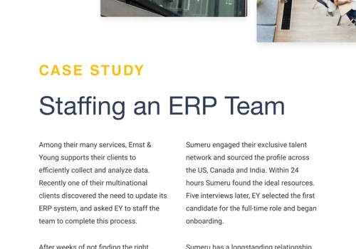 Case Study - Staffing an ERP Team