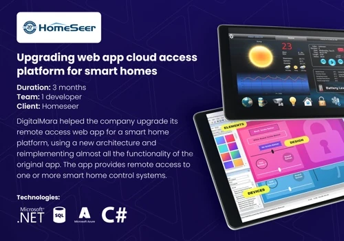 Web app Cloud access platform for Smart homes