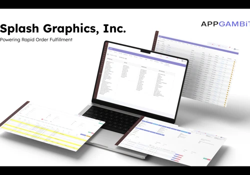 Splash Graphics Order & Production Workflow Platfo
