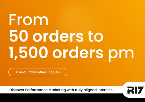 50 orders to 1'500 orders pm within 6 months