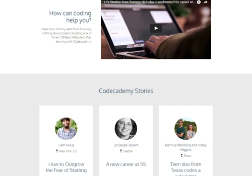 Codecademy - online education system development