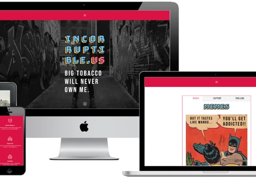 Mobile-first website design for an anti-vaping campaign for youths in New Jersey