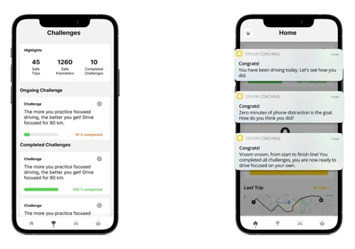 Reducing Distracted Driving with Behavioral Coachi