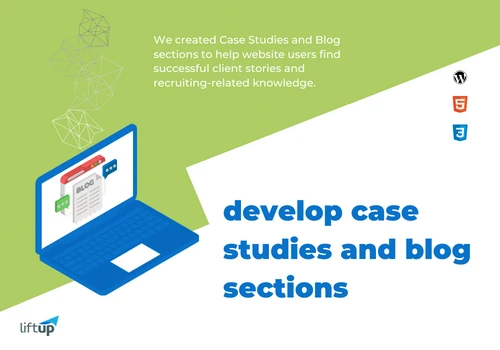 Develop Case Studies and Blog Sections