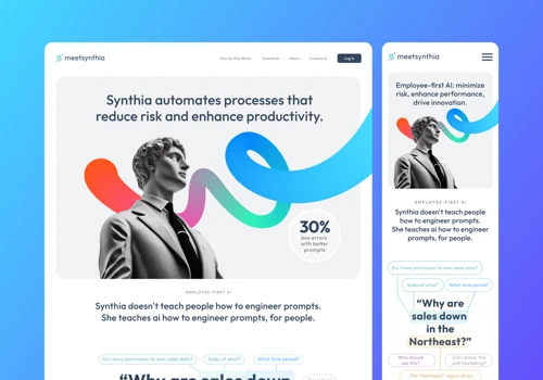 MeetSynthia Website Development on Framer
