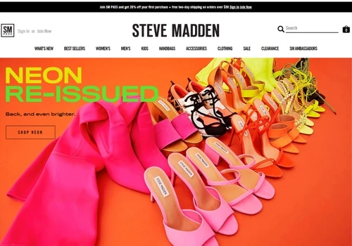 Ecommerce Website for Steve Madden