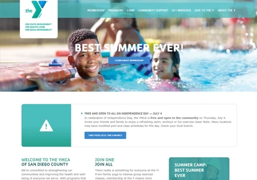 Drupal website for YMCA