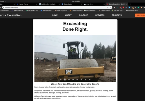 Burns Excavation Website