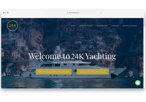 24K Yachting - Web Design & Development, Branding