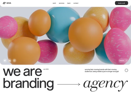 NOVA Landing Page Design
