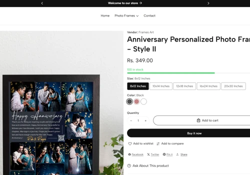 Showcase customizable photo frames.