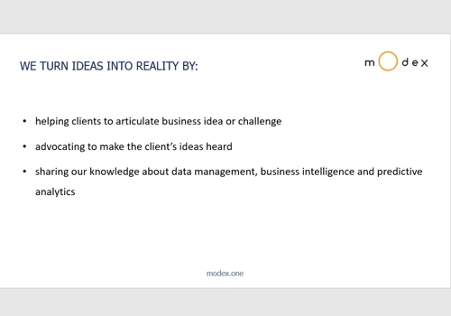 We turn ideas into reality