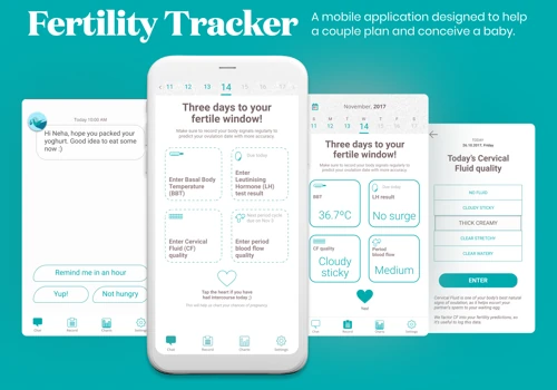 Fertility tracker mobile application designed to help a couple plan and conceive a baby.
