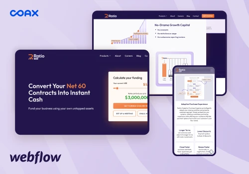 Webflow development for a fintech startup