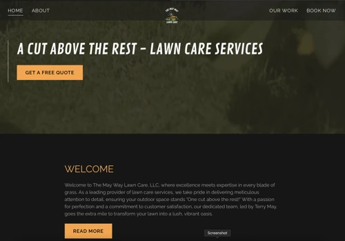Web Design - Logo Design || The May Way Lawn Care