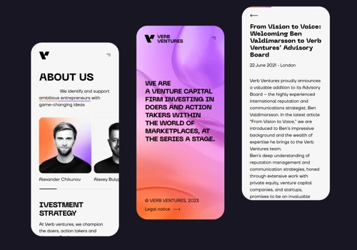 Website for Verb Ventures