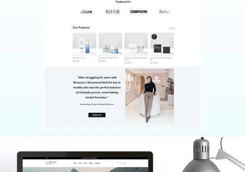 Luxury E-Commerce Redefined for Snowfox Skincare