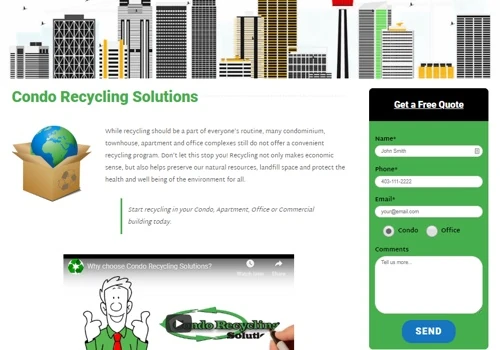 WordPress Web Design for Condo Recycling