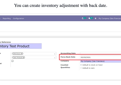 Inventory Adjustment And Stock Transfer Force Back