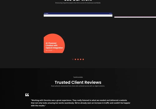 Devvista Software Agency Site