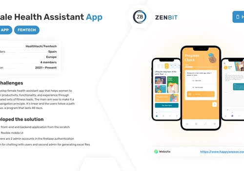 Female health assistant app