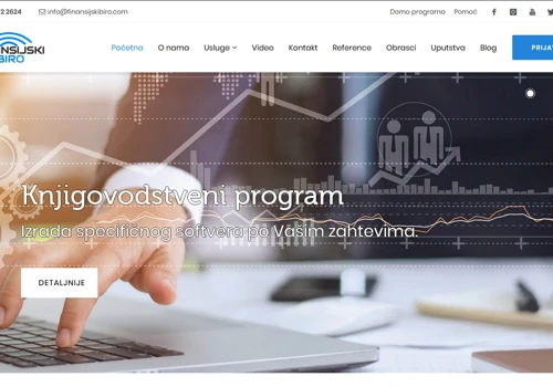 Finansijski biro D.O.O. - Our website with complete bookkeeping system