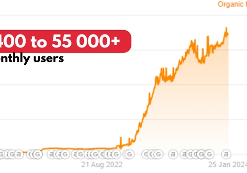1400 to 55 000+ organic traffic