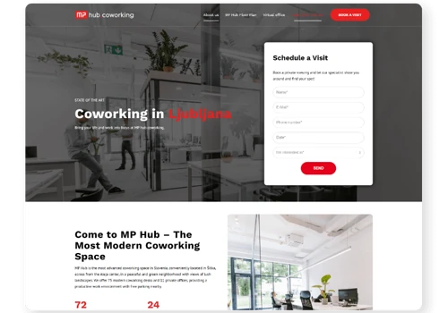 MP hub coworking website