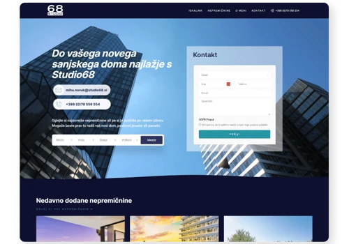 Studio68 Real estate agency website