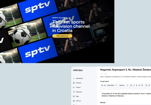 Streaming web application with CMS