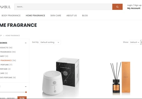 E-commerce Website for Fragrance and Skincare.