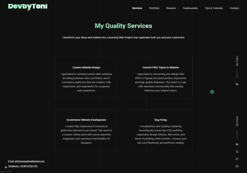 A Business Portfolio Website