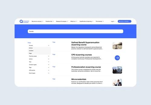 Actuaries Institute Website