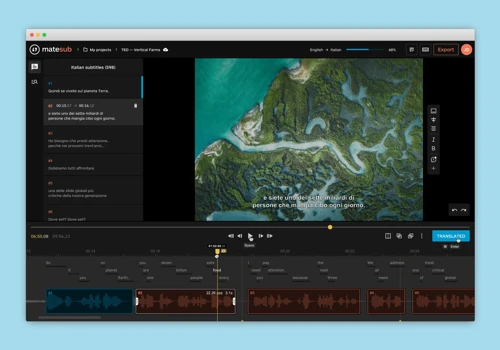 Matesub – AI Subtitle Editor UX/UI & Front-end Dev