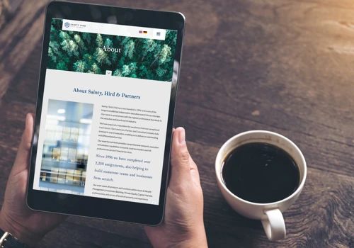 Sainty, Hird & Partners website design and build.
