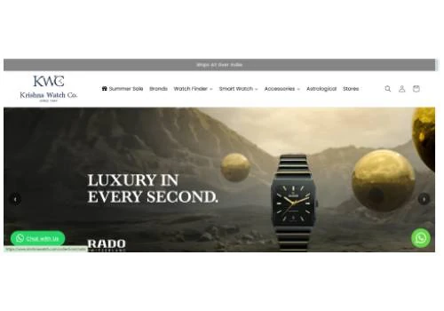 Krishna Watch – Luxury Watch Website Design