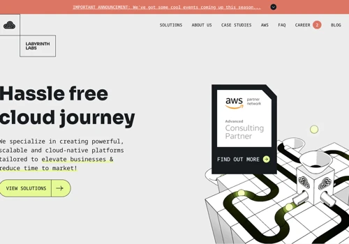 Webflow Solution for Labyrinth Labs
