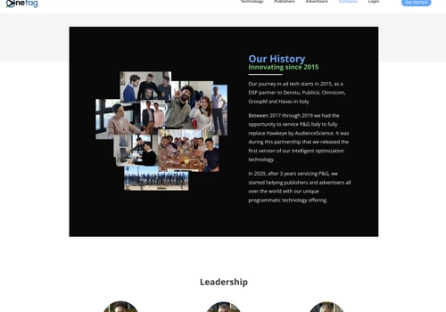 OneTag Website Redesign
